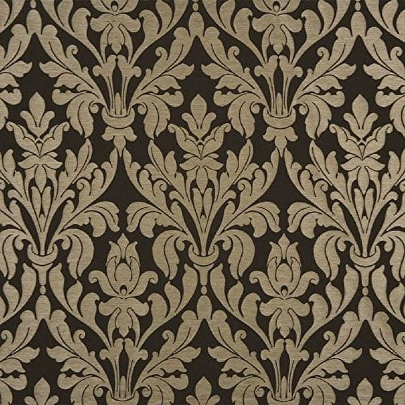 Fabric Robert Allen Beacon Hill Damask Raffia Walnut Upholstery Drapery II20
