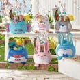 thumbnail image 5 of Personalized Easter Basket for Kids, Custom Fillable Holiday Basket with Plush Furry Critter Design, Optional Basket Stuffers, Blue Bunny Model, 5 of 9