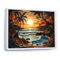thumbnail image 2 of Designart "Coastal composition At Sunset I" Modern Floater Framed Wall Decor, 2 of 7