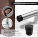 thumbnail image 3 of Door Stops, 6 Inch Long Door Stopper, Wall Mount, Heavy Duty Solid Black Doorstop Brushed Stainless Steel With Soft Rubber Bumper Tips, 3 of 5