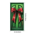 thumbnail image 3 of Christmas Door Cover 3D Bow Design Holiday Decoration Festive Door Curtain Wall Hanging Party Decor 35 x 71 Inch, 3 of 5