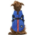 thumbnail image 5 of STGRGFHY Winter Dog Coat with integrated harness No Pull Cold Weather Waterproof Warm Fleece Back Zipper for Small & Medium Dog,small dog coats,winter coats for small dogs jacket Blue XS, 5 of 7