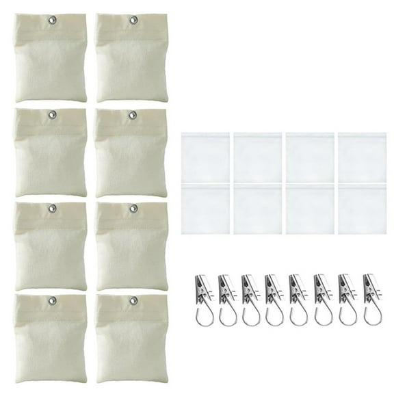 RichLink 8 Pack 5×6in Outdoor Curtain Weights - 15Oz Sandbag Holders for Windy Days!