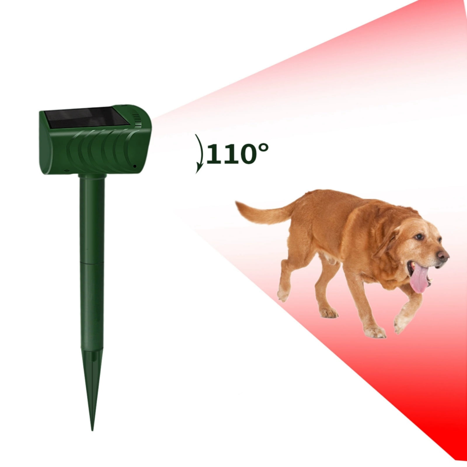 JahyElec Solar Ultrasonic Animal Repellent,2 Pack Cat Deterrent Outdoor Deer Repellent Devices Motion Detection Strobe Light Waterproof Squirrel Skunk Raccoon Dog Rabbit Deterrent for Garden Yard
