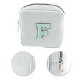 thumbnail image 4 of Unique Bargains 1 Pc Letter F Pattern Makeup Bag for Travel White Corduroy, 4 of 6