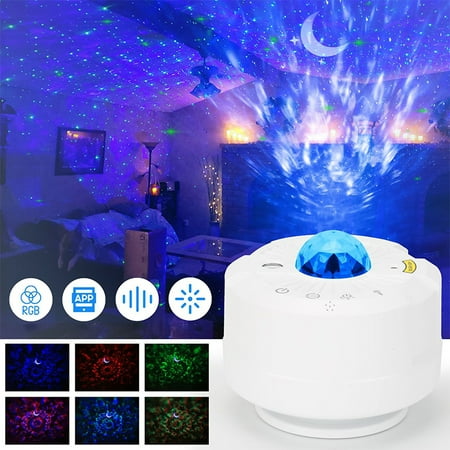 

Aurora Moon Projector Light RGB LED Multicolor Ceiling Projection Night Light Voice+App Control for Bedroom Home