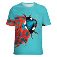 thumbnail image 5 of Ladybug Pattern Design T Shirts Basic T-Shirt Short Sleeve Ladies Tee Shirt Summer Graphic Clothing, 5 of 6