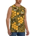 thumbnail image 2 of Disketp Bees And Honeycombs Sleeveless Tshirts For Men, Muscle Shirts For Men Dry Fit Tank Top-3x-Large, 2 of 8