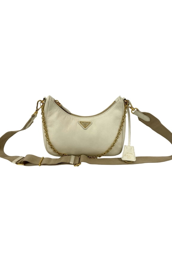 Pre-Owned PRADA Prada Re-Edition Saffiano Leather Semi One Chain Shoulder Bag... (Good)