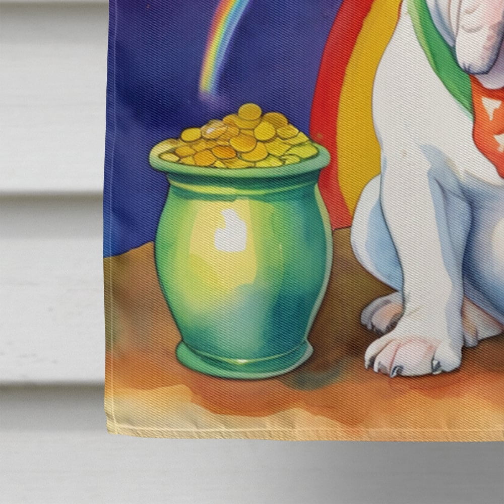 English Bulldog St Patrick's Day House Flag 28 in x 40 in