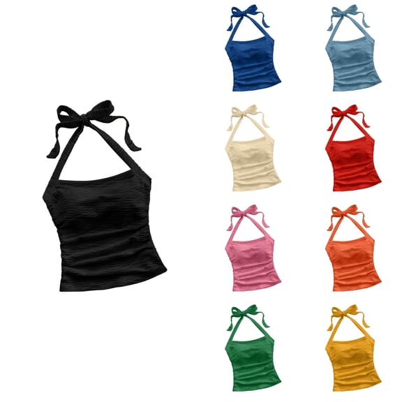 Antinious Women Sleeveless Solid Camisole Adjustable Strap Casual Soft Summer Tank Tops