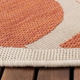 thumbnail image 4 of Safavieh Courtyard Becky Geometric Indoor/Outdoor Area Rug, Terracotta, 5'3" x 5'3" Round, 4 of 10