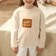 thumbnail image 1 of Blusas y camisas de manga larga con cuello redondo para niños, primavera y otoño, color liso, cuello redondo, informal, holgadas, finas, de poliéster, para todas las edades., 1 of 6