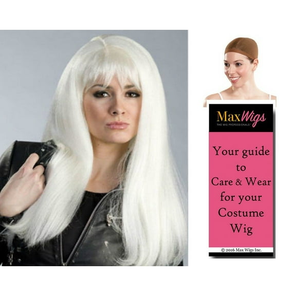 Storm Raingirl color White - Enigma Wigs Long Anime X Men Halle Cosplay Haley Berry Bundle w/ Cap, MaxWigs Costume Wig Care Guide