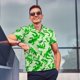 thumbnail image 4 of Fotbe Green Lizard Camiseta Polo de Golf para Hombre con Estampado – Camisa Deportiva Transpirable con Cuello Abotonado-Small, 4 of 6