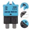 thumbnail image 2 of Miangastore 15A 32V DC Circuit Breaker Trip Fuses Standard Fuse Manual Reset (Blue), 2 of 9