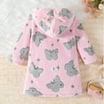 thumbnail image 4 of BLVB Kids Little Boys Girls Hooded Bathrobe Toddler Cozy Fleece Robe Pajamas Sleepwear for Lounging, 4 of 7