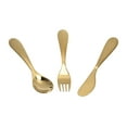thumbnail image 2 of Stainless Steel Cutlery Set, Knife Fork Spoon Set Acuminate Durable Fine Golden  For Kitchen, 2 of 8