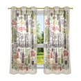 thumbnail image 6 of Yayeee Window Curtains Set of 2 for Living Room Light Filtering 63"x42", Word Wine Bottle, 6 of 7