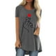 thumbnail image 2 of Pntutb - Camiseta de manga corta suelta con cuello redondo y estampado informal para mujer Pntutb Pntutb-650, 2 of 5