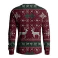 thumbnail image 6 of Men's Long Sleeve Knit Sweaters Crew Neck Christmas Print Pullover Sweaters Fall Winter Casual Knitwear Red 4XL, 6 of 6