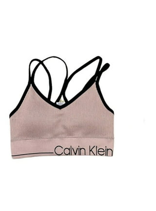 Calvin Klein Women's Performance Mid Impact Sports Bra Pink Size X-Small