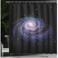 thumbnail image 4 of Ambesonne Galaxy Shower Curtain, Celestial Galaxy Dust, 69"Wx75"L, Black Purple, 4 of 5