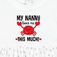 thumbnail image 4 of Inktastic Nanny Loves Me Grandson Girls Baby Dress, 4 of 5