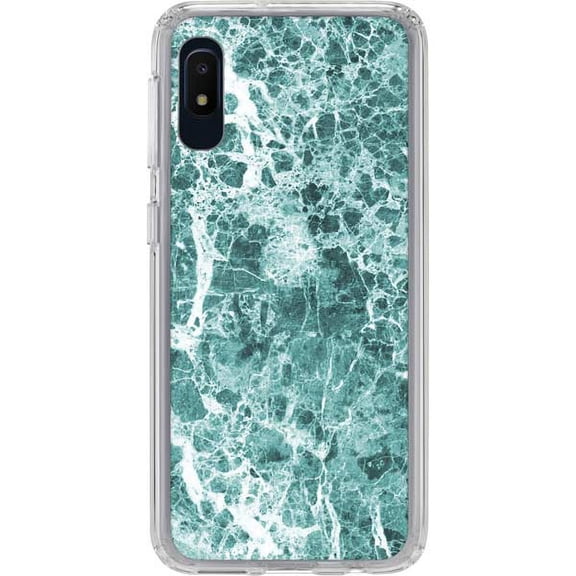 Skinit Marble Crushed Turquoise Galaxy A10e Clear Case