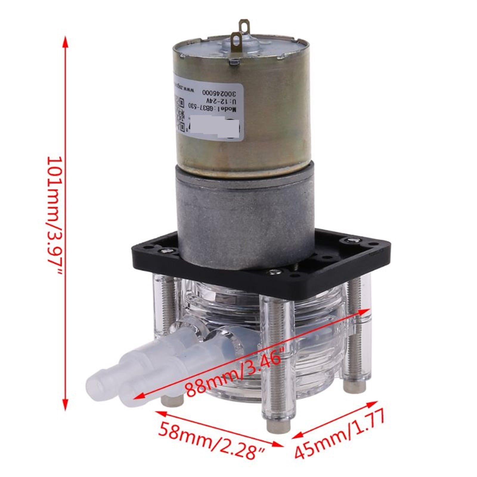 DC 12/24V Peristaltic Pump Large Flow Dosing Pump Vacuum Aquarium Lab Analytical