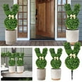 thumbnail image 6 of 2026 Easter Bunny Topiary Tree- 29"Premium Artificial Rabbit Topiary for Outdoor Indoor Decor,Easter Rabbit Shaped Boxwood Topiary Tree Pot,Perfect Easter Bunny Decor for Porch & Garden, 6 of 6