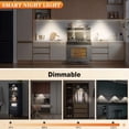 thumbnail image 6 of HIBIBUD Warm Color LED Closet Lights Motion Sensor Step Light,USB Rechargeable Battery Operated Puck Lights,Dimmable Under Cabinet Counter Lighting for Wardrobe Kitchen (3 Pack), 6 of 8