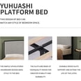thumbnail image 2 of Relax & Rejuvenate  Platform Metal Bed Frame, Simple Design, Linen-Covered Curved headboard, Metal Frame and Foot, Easy to Assemble and noiseless (Light Gray, Queen (U.S. Standard)), 2 of 11