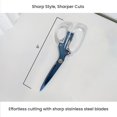 thumbnail image 4 of OfficeGoods Stainless Steel Scissors with Clear Acrylic Handle for Home Office Arts and Crafts 9 Inch Blue Sapphire, 4 of 9