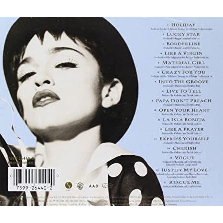 Madonna, The Immaculate Collection, Pop CD, 15 Top 10 Singles, 2