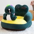 thumbnail image 6 of Infant Support Seat Sofa Plush Soft Animal Shaped Baby Learning Chair 3-16 Months Baby Unpadded Cotton Seat (dark green dinosaur), 6 of 6