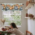 thumbnail image 5 of Blue Pumpkins Fall Valances for Windows Farmhouse Kitchen Curtains Valances Rod Pocket Valance Curtains for Kitchen Windows Thanksgiving Eucalyptus Leaves Plaid Window Valances for Bathroom 42"x12", 5 of 6