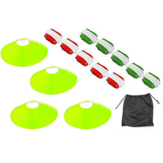 CSChome Football Flag Belt Football Belt Flag Set - Strong Grip, Soft Material, Eco-Friendly PVC Streamer, Olive Flags for Intense Competition