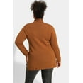thumbnail image 3 of TIYOMI Plus Size Sweater Tops For Women 5X Orange Knit Long Sleeve Tops Turtleneck Warm Jumper Tops Basic Solid Color Pullover Casual Fall Winter Shirts 5XL 26W 28W, 3 of 7