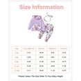 thumbnail image 2 of 3 Months Baby Girls Clothes 6 Months Girls 3PCS Hoodie Outfits Set Flower Print Newborn Girls Long Sleeve Top Pants Set with Headband Purple, 2 of 9