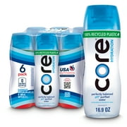 Core Hydration Perfectly Balanced Water, .5 L bottles, 6 Pack, USA Gymnastics Official Hydration Partner