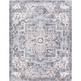 thumbnail image 3 of Mark&Day Outdoor Rugs, 9x12 Grotel Traditional Indoor/Outdoor Charcoal Area Rug, Non Shedding Grey Cream Carpet for Patio, Porch, Deck, Bedroom, Living Room or Kitchen (8'10" x 12'), 3 of 6