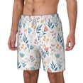 thumbnail image 2 of Balery Tulips Flowers Mens Swim Trunks Swim Shorts for Men Quick Dry Inseam Beach Shorts with Compression Liner Pocket-Small, 2 of 9