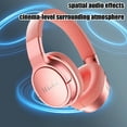 thumbnail image 5 of Wireless Bluetooth Headphones Active Noise Cancelling Headphones 5.3 Wireless over-Ear Headphones, HiFi Stereo Wireless Headphones Foldable Bluetooth Headphones for Computer Pink, 5 of 7