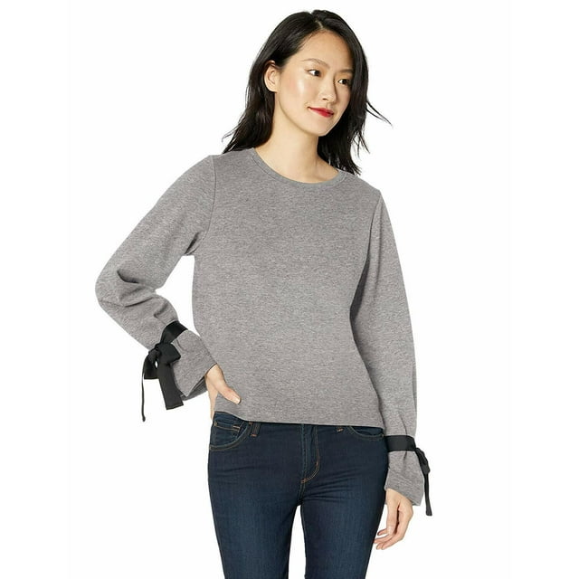J.Crew Mercantile K0567 Chandail en Molleton Manches Courtes Gris (L)