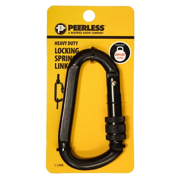 Heavy Duty Locking Spring Link, Black, Peerless Chain, 4769938HD