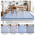 thumbnail image 6 of Nanan 10'x14' Machine Washable Area Rug Classic Solid Striped Wavy Border Non-Slip Indoor Floor Carpet for Living Room Bedroom Entryway, Light Blue, 6 of 8