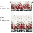 thumbnail image 5 of Newbridge Poinsettia Festivity Gingham Bordered Christmas Fabric Shower Curtain, Country Cottage Christmas Border Shower Curtain – 70” wide x 72” Long Shower Curtain, 5 of 9