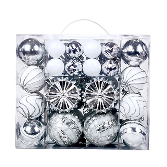 A Silver And White Christmas Ball Ornaments For Elegant Holiday Themes