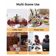 thumbnail image 2 of 15 Inch Round Placemats Set of 4, Red Plaid Christmas Non Slip Heat Insulation PP Table Mats, Snowman Xmas Tree Ball Elk Snowflake Washable Place Mats for Kitchen Dining Party Table Decor, 2 of 7